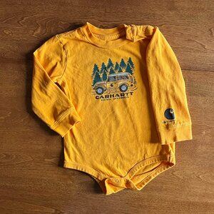 Carhartt orange "Trail Division" onesie 24m